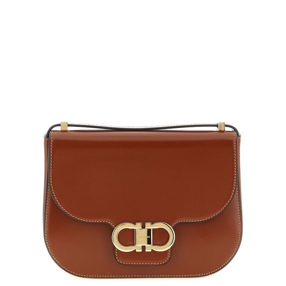 Ferragamo Women 'Double Gancini' Closure Shoulder Bag